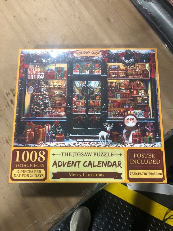 Photo 2 of Advent Calendar 2024 Christmas Jigsaw Puzzles for Adults 1008 Pieces, advent puzzle, for Family Games Children Teens Adults Christmas Gift