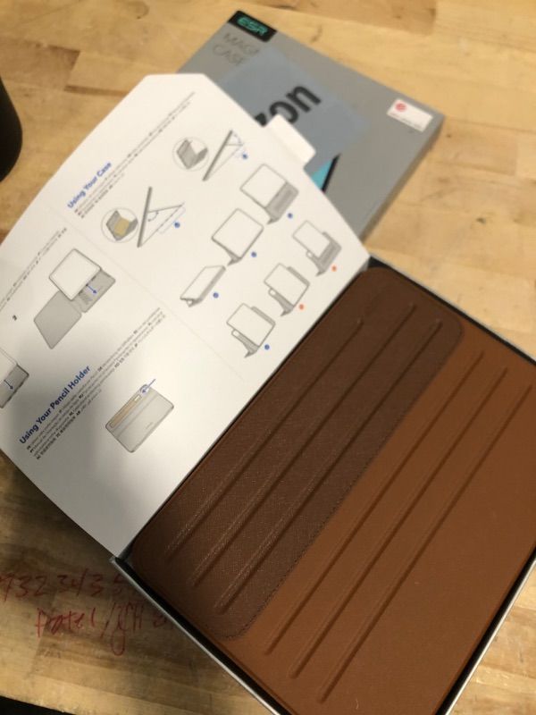 Photo 1 of ESR for iPad Pro 11 Inch Case 2024 5th Gen (M4), Rotating Case with Removable Magnetic Cover, Adjustable Portrait/Landscape Stand with Raised Screen View, 9 Standing Angles, Shift Series, Brown