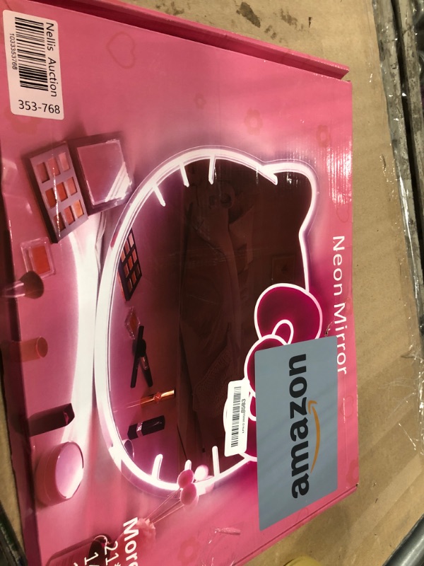 Photo 1 of COLORNEON Cat Mirrors Vanity, Cat Stuff, Led Wall Mirror, Neon Light Sign, 210 Kinds of Color, Vanity Mirror with Remote for Makeup Mirrors, Room Decor, Bedroom, Children Gift for Teen Girl