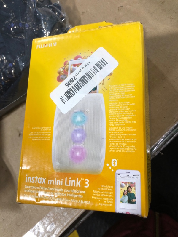 Photo 1 of Fujifilm Instax Mini Link 3 Smartphone Printer - Clay White
