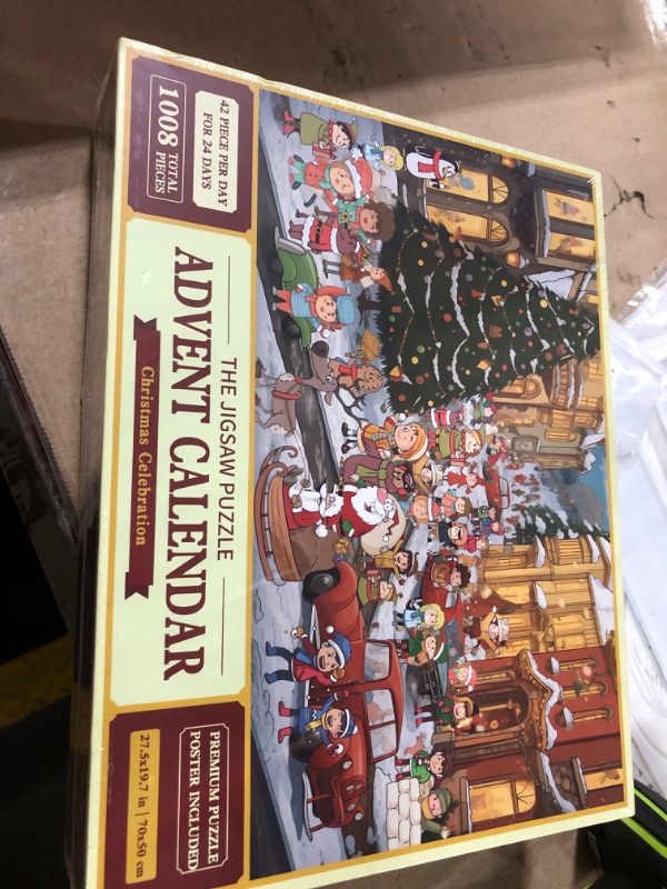 Photo 2 of Advent Calendar Puzzle 2024-1008 Pcs Puzzle Christmas Advent Puzzle 2024,Advent Calendar 2024 Boys Family Games for Kids,Adult