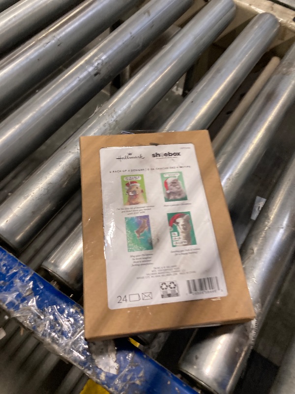 Photo 1 of Hallmark Shoebox Funny Boxed Christmas Cards (24 Cards and 24 Envelopes) Dog, Cat, Llama, Reindeer