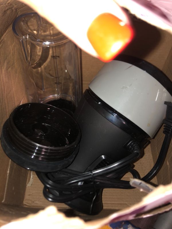 Photo 1 of Ninja Fit Compact Personal Blender, Portable Blender for-Smoothies, Shakes, Food Prep, and Frozen Blending, 700-Watt Base, (2) 16-oz. Cups and Spout Lids, Black QB3001SS