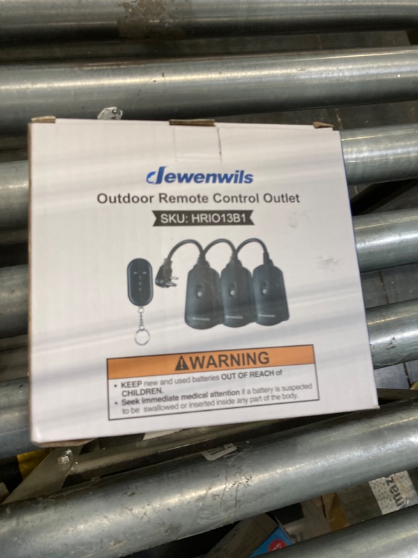 Photo 1 of DEWENWILS Outdoor Wireless Remote Control Outlet Kit, Waterproof Electrical Plug for Indoor Outdoor Lights, Separately Controlled 3 Pack Receivers, 100 Feet RF Signal, UL Listed