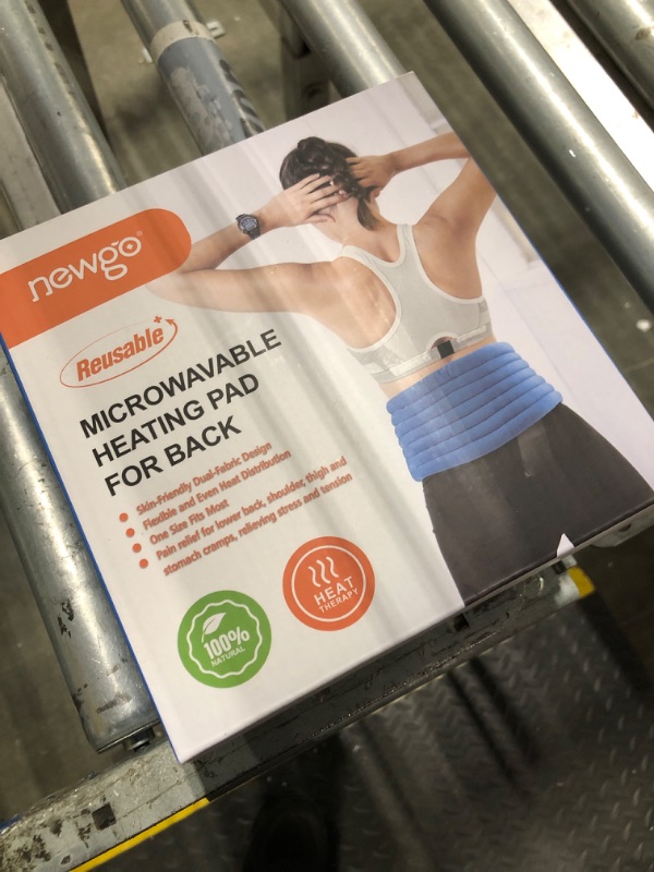 Photo 1 of NEWGO Microwave Heating Pad for Back Pain Relief, Microwave Heated Pack with Moist Heat for Cramps Lumbar Waist Stomach and Shoulder, Unscented Hot or Cold Pack