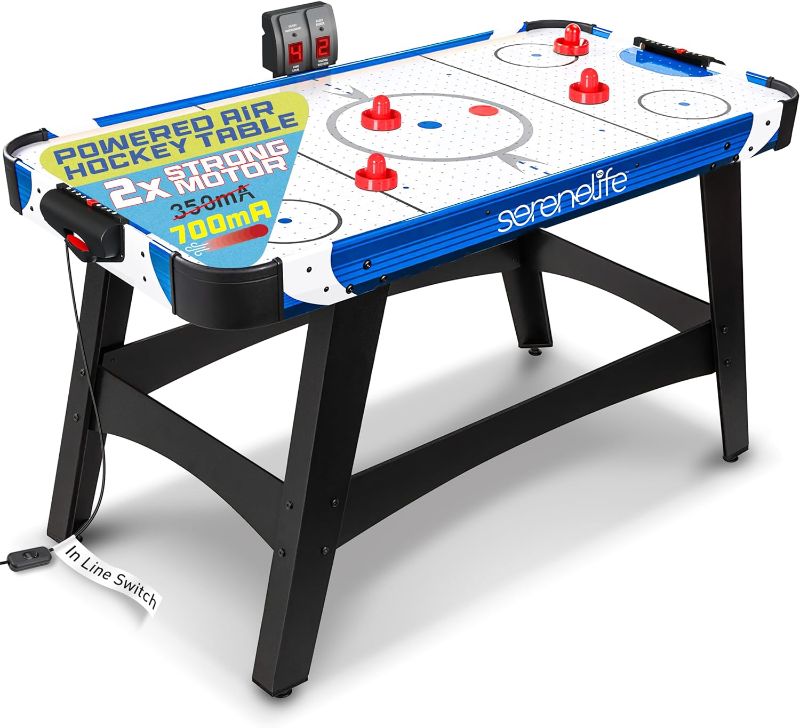 Photo 1 of  58" Air Hockey Game Table with 2X Stronger Motor, Digital LED Scoreboard, Puck Dispenser & Complete Accessories