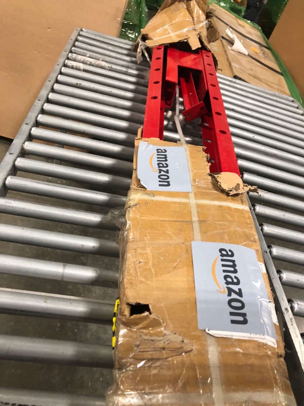 Photo 1 of GarveeTech 20 Ton Hydraulic Press, Benchtop Hydraulic Shop Press, H-Frame Garage Floor Press with Press Plates, Adjustable Working Table Height, Red