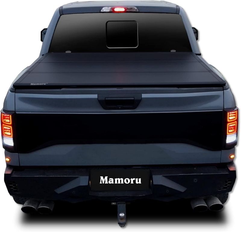 Photo 1 of 
Mamoru FRP Hard Tri Folding Solid Tonneau Cover for 2016-2024 Tacoma 5' / 60.5" Truck Bed Cover | Fit for Deck Rail System