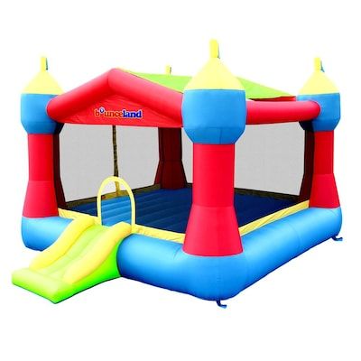 Photo 1 of Action Air Bounce House, Inflatable Bouncer with Air Blower, Jumping Castle with Slide, Family Backyard Bouncy Castle, Durable Sewn with Extra Thick Material, Idea for Kids