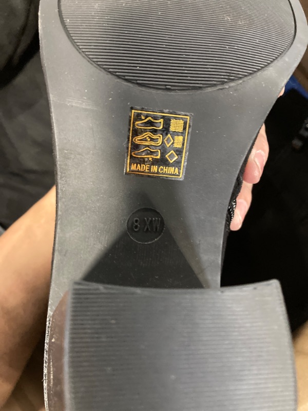 Photo 1 of Luoika Women's Extra Wide Calf Cowboy Knee High Boots, Wide Width Cowgirl Slouchy Boots Chunky Pump Heel Plus Size Western Boots.Black 230702 8XW