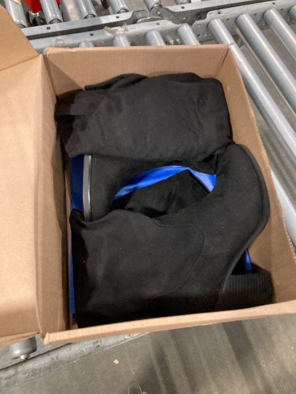 Photo 1 of Luoika Women's Extra Wide Calf Cowboy Knee High Boots, Wide Width Cowgirl Slouchy Boots Chunky Pump Heel Plus Size Western Boots.Black 230702 8XW