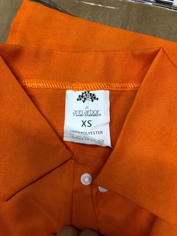 Photo 3 of *** xs **Ann Arbor T-shirt Co. Prisoner Jumpsuit Orange Prison Inmate Halloween Costume Unisex Jail Criminal