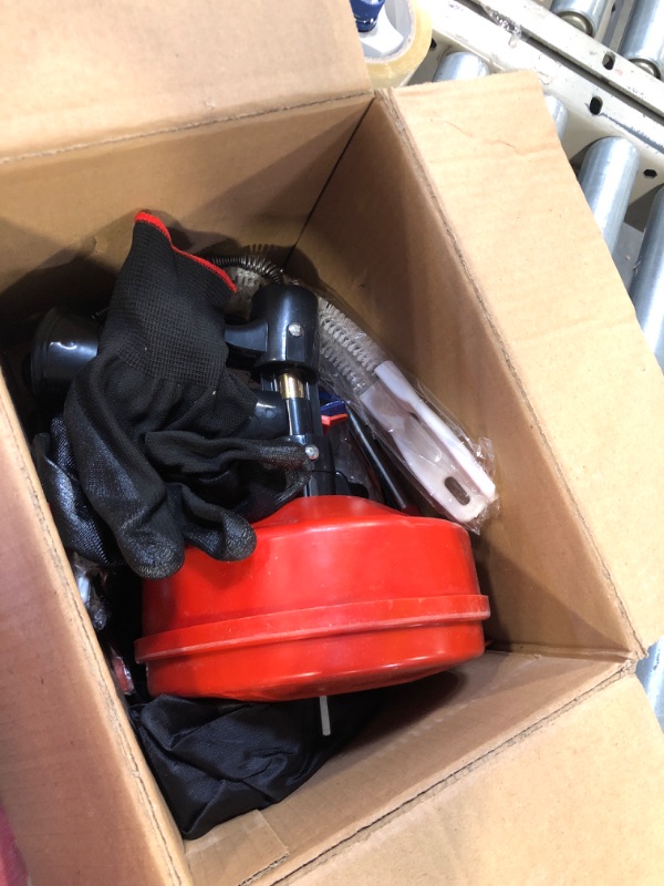 Photo 1 of 25FT Drain Auger, 10-In-1 Double Mode Drain Snake Tool, Professinal plumbing snake Plumbing Snake with Safety Glasses and Gloves, Hair Removal Tool with Cleaning Brush [Upgraded 4.0]