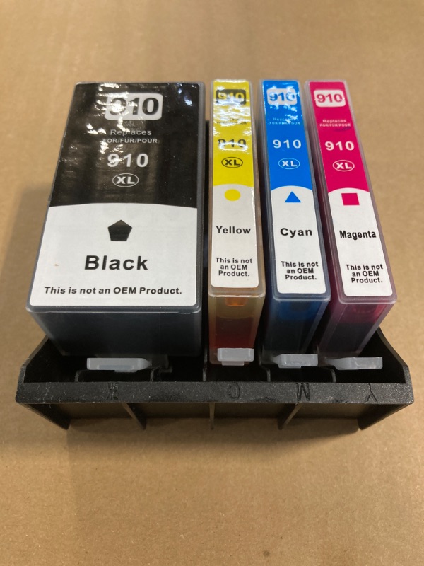 Photo 3 of 910XL Ink Cartridges Combo Pack Replacement for HP 910XL Ink Cartridges for HP Printers 910 Ink Cartridge for OfficeJet Pro 8020 8025 8028 8030 8035 8010 8015 8018 8022 Printer (4 Pack, 1BK/1C/1M/1Y)