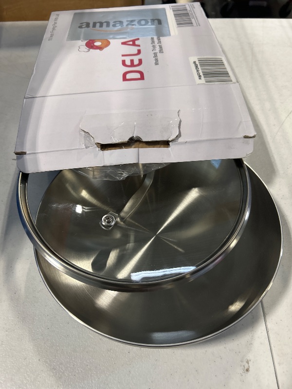 Photo 2 of ***USED***DELARLO 10inch Tri-Ply Stainless Steel Pan with lid, Induction Stainless Steel Frying Pan With Lid, Oven Safe Skillet 10in, Heat quickly and evenly, Durable Stainless Steel Cookware