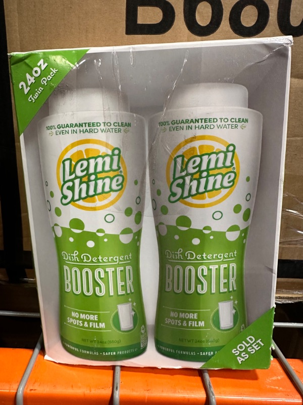 Photo 2 of 2 PACK Lemi Shine Fresh Lemon Scent Dish Detergent Booster - 24 oz bottle