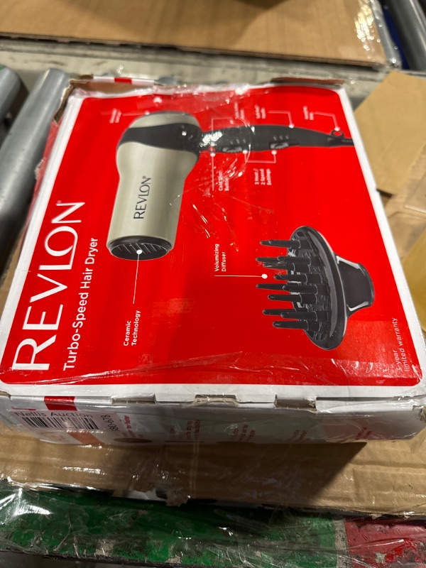 Photo 3 of ***empaque poco da*ada***Revlon Matte Chrome Full-Size Turbo Hair Dryer - RV473PK1