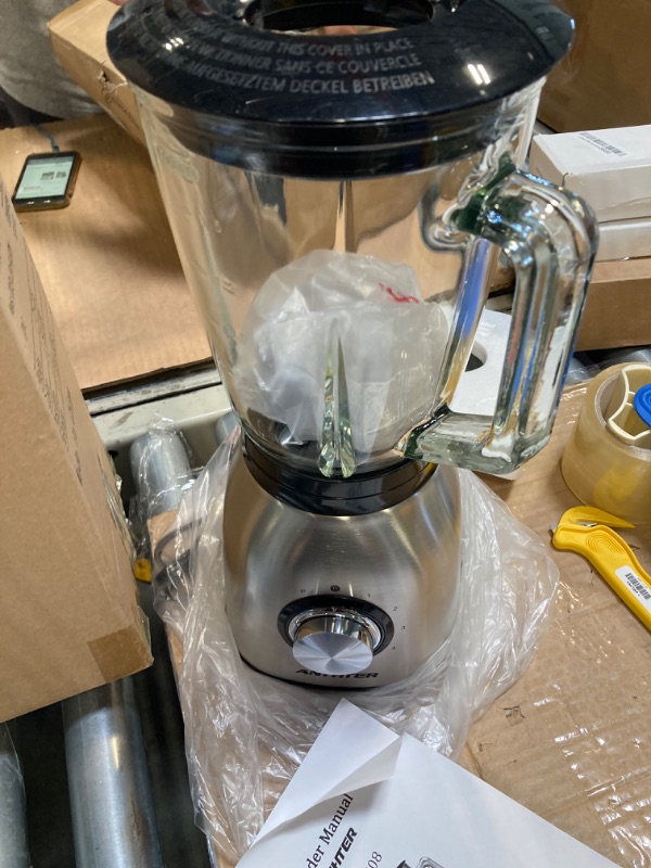 Photo 1 of Anthter Professional Plus Blenders For Kitchen, 950W Motor Blender with Stainless Countertop, 50 Oz Glass Jar, Ideal for Puree, Ice Crush, Shakes and Smoothies