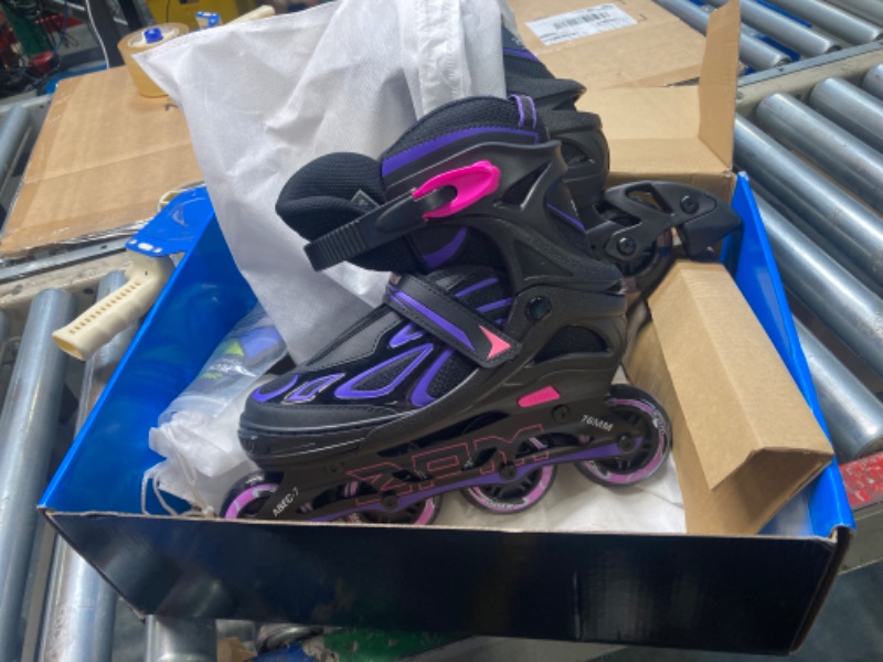 Photo 2 of 2PM SPORTS Vinal Girls Adjustable Flashing Inline Skates 37.5 L 