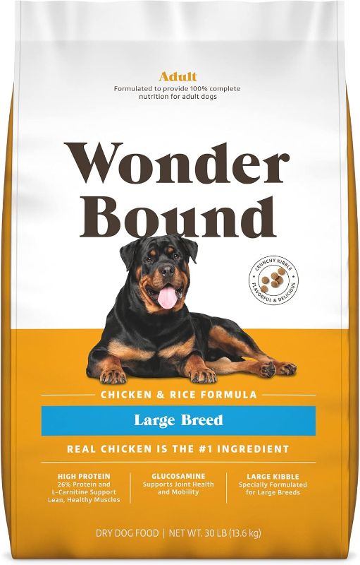 Photo 1 of  - Wonder Bound Large Breed, Adult Dry Dog Food, Chicken & Rice, 30 pound (Pack of 1)
