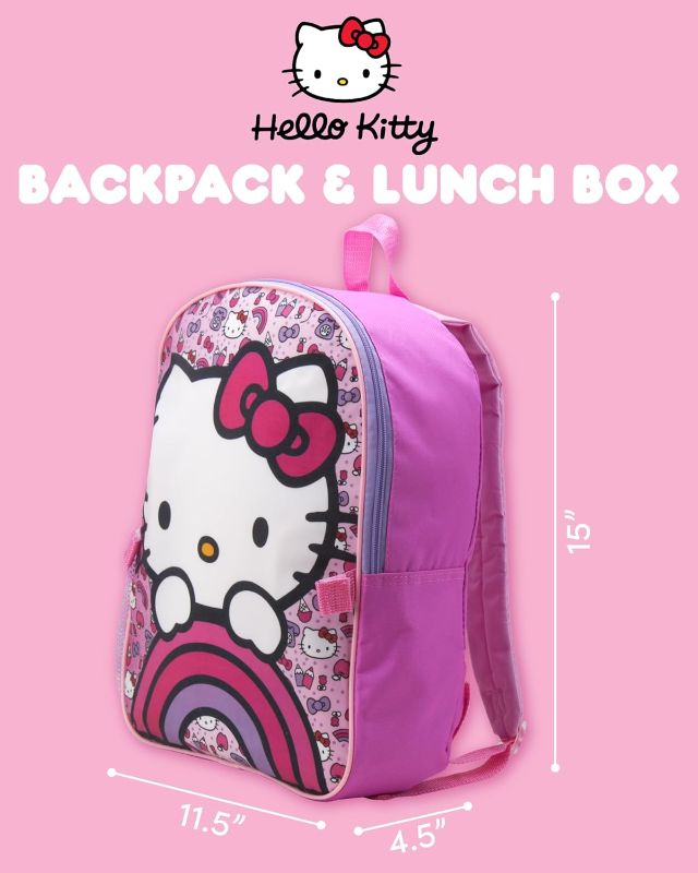 Photo 1 of ***JUST BACKPACK***
Fast Forward Kids Backpack - Disney Frozen Spider-Man Paw Patrol - 15" School Bookbag with Lunch Box for Boys and Girls, Hello Kitty Pink