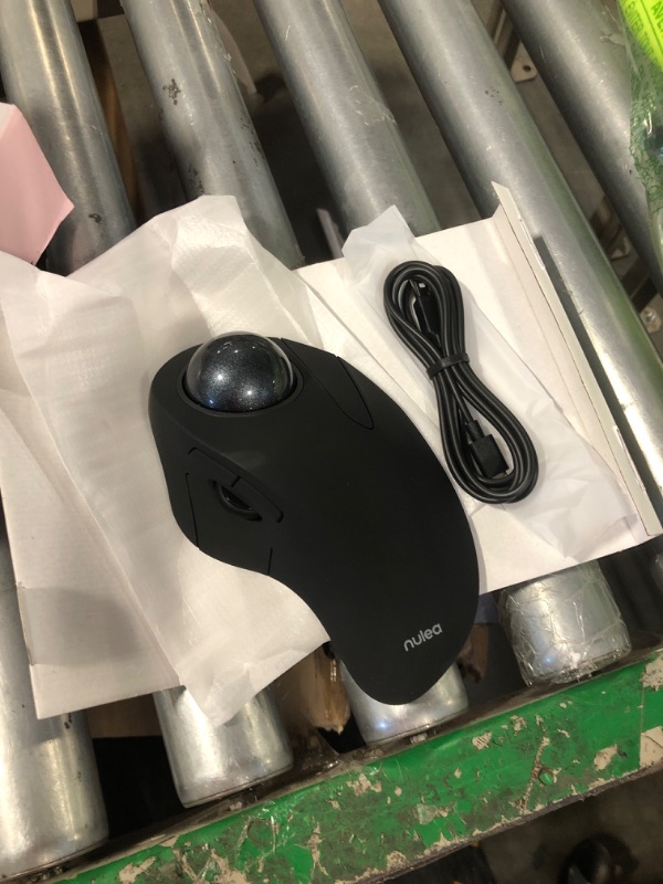 Photo 1 of Nulea Wireless Ergonomic Trackball Mouse, Rechargeable, Bluetooth Rollerball Mouse, 44mm Index Finger Trackball, 5 Adjustable DPI, Compatible with PC, Laptop, iPad, Mac, Windows, Android