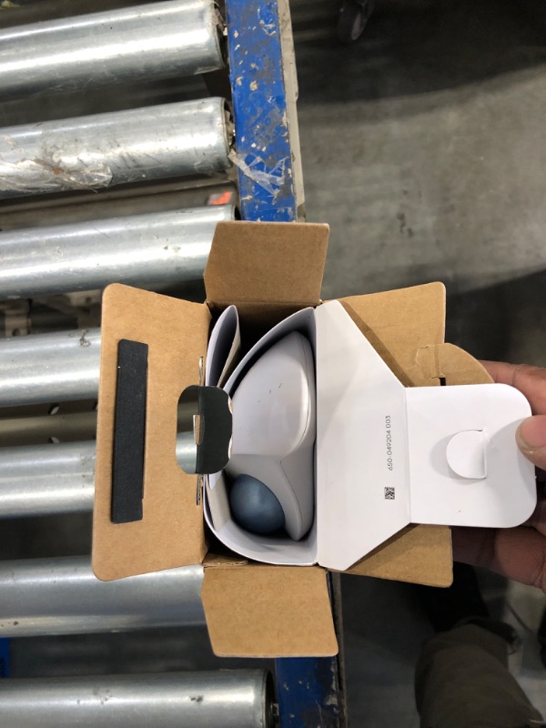 Photo 1 of Logitech Ergo M575S Wireless Trackball Mouse, Wireless Ergonomic Mouse with Bluetooth and Encrypted Dongle, Comfortable Thumb Control, Precise and Smooth Tracking, for PC/Mac - Off-White Blue Ball