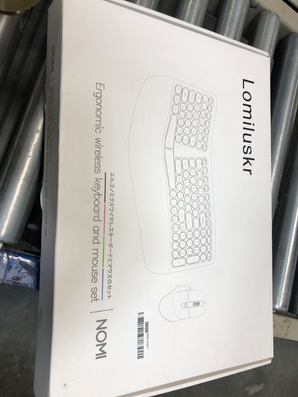 Photo 2 of ***USED****Lomiluskr Wireless Ergonomic Keyboard and Mouse Combo, Colorful Split Keyboard Ergonomic, PU Wrist Rest, Comfortable Natural Typing, 2.4G Connectivity, Compatible with PC/Laptop (Purple)