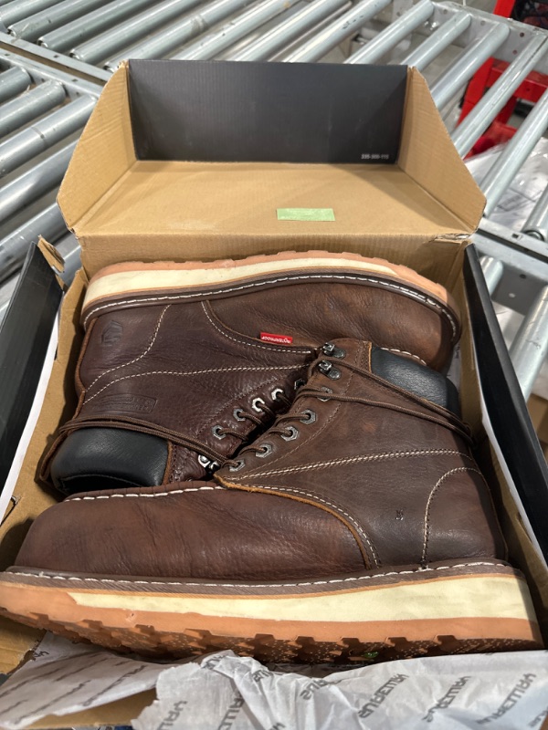 Photo 3 of *** USED*** SUREWAY 6” Mens Heavy Duty Steel/Composite/Soft Toe Work Boots for Men,Goodyear Welt,Extremely Comfortable Durable Proved,Superior Oil/Slip Resistant,Thicker Leather,Wedge Sole,Moc Toe Work