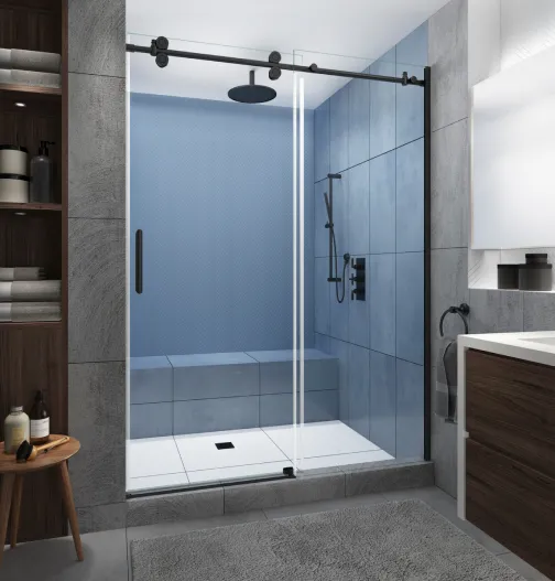 Photo 1 of Aston Coraline XL 80" High x 52" Wide x 36" Deep Sliding Frameless Shower Enclosure with Clear Glass