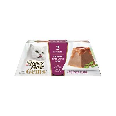 Photo 1 of Purina Fancy Feast Gems Pate Cat Food Mousse with Beef and a Halo of Savory Gravy EXP 11/2024
