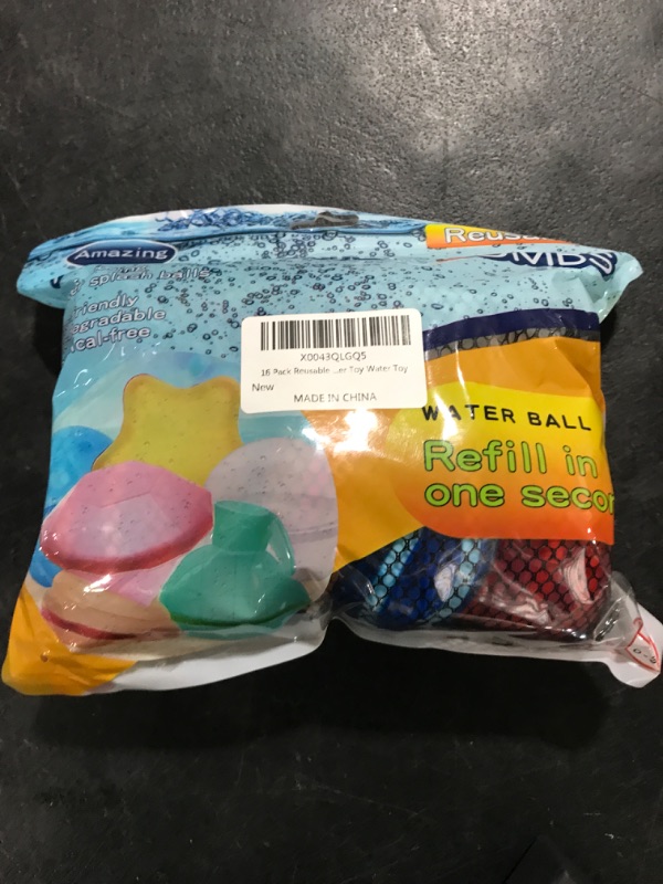 Photo 1 of 16 Pack Reusable Water Balloons?Self-Sealing Quick Fill Water Bomb Toys?Outdoor Activities Water Games Toys Quick Fill?Soft Silicone?Summer Water Toys