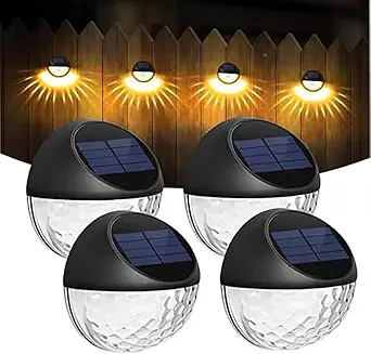 Photo 1 of Siloio Solar Fence Lights Outdoor Deck Lights Solar Wall Lights Outdoor Waterproof Led Solar Stairway Lights Outdoor Yard Lights Solar Powered (Warm White)
