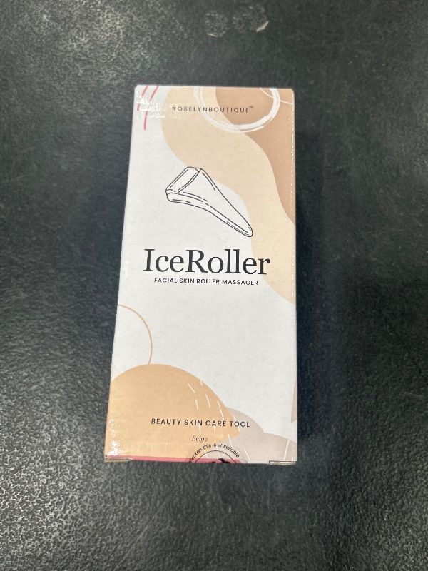 Photo 2 of ROSELYNBOUTIQUE Ice Roller for Face Wrinkles Fine Lines Puffiness Stick Massager Facial Skin Care Tools Self Care Gifts for Men Women (Beige)