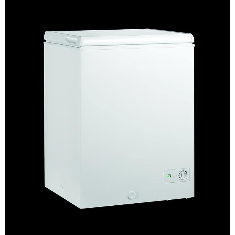 Photo 1 of 4.9 Cu. Ft. Manual Defrost Chest Freezer with LED Light Type in White Garage Ready
