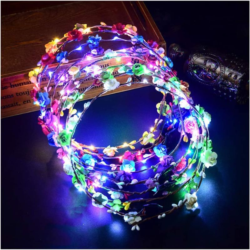 Photo 1 of 7 Pcs LED Flower Crown Headband