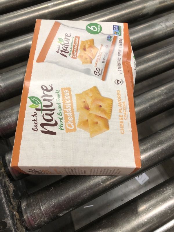 Photo 2 of Back to Nature Cheese Flavored Crackers - Individual Lunchbox Grab & Go Snack Bags - Vegan Cheddalicious, 1 Ounce Pouches (6 Count) EXP: 11/11/24