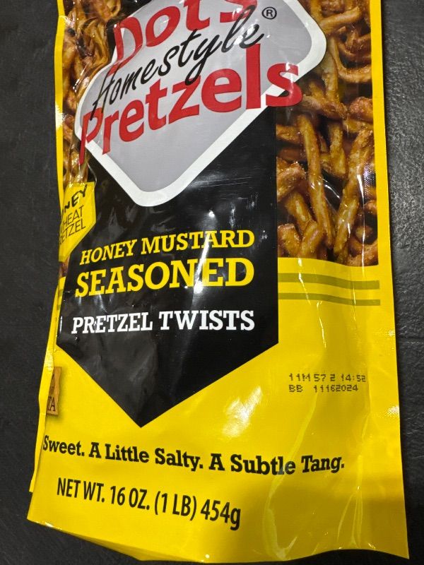 Photo 2 of Dot's Pretzels Honey Mustard Seasoned Pretzel Twists, Healthy Kids Snacks, 16oz Grocery Sized Bag Honey-Mustard 1 Pound (Pack of 1)