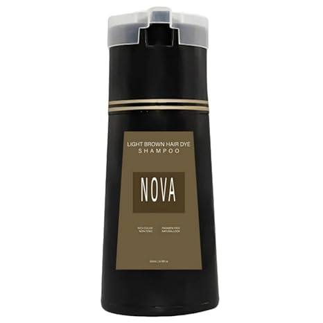 Photo 1 of Nova Instant Hair Color Shampoo, Long Lasting for Women & Men (Light Brown)