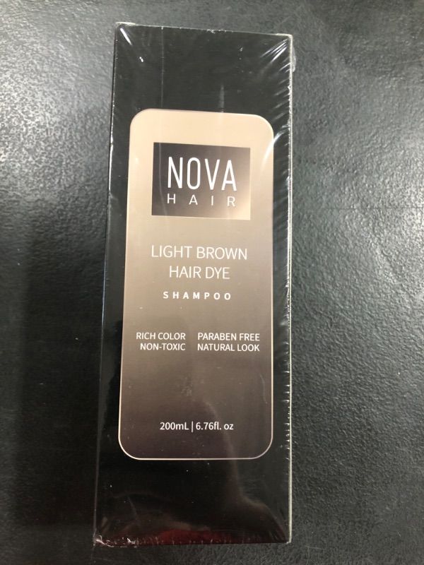 Photo 2 of Nova Instant Hair Color Shampoo, Long Lasting for Women & Men (Light Brown)