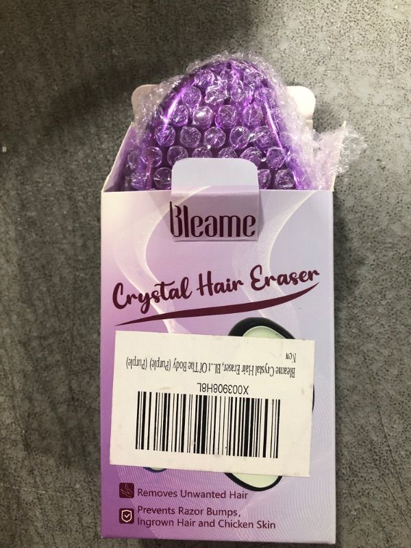 Photo 2 of Bleame Crystal Hair Eraser, Bleame Crystal Hair Remover, for Men & Women Arms Legs Back, Fast & Easy Exfoliate, Soft Smooth Silky Skin, Apply To Any Part Of The Body (Purple) (Purple)