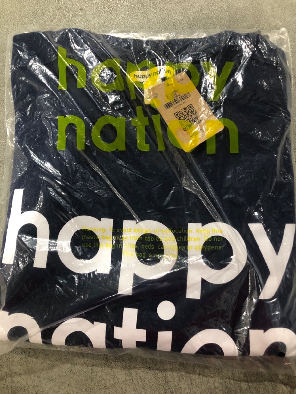 Photo 2 of Happy Nation Girls Relaxed Fleece Crewneck Sweatshirt, Classic Midnight L