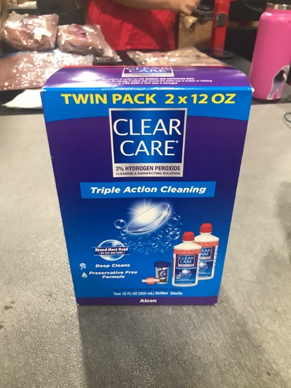 Photo 2 of Clear Care Cleaning & Disinfection Solution-12 oz, Twin Value Pack (Pack of 6)Expire April 30 2026