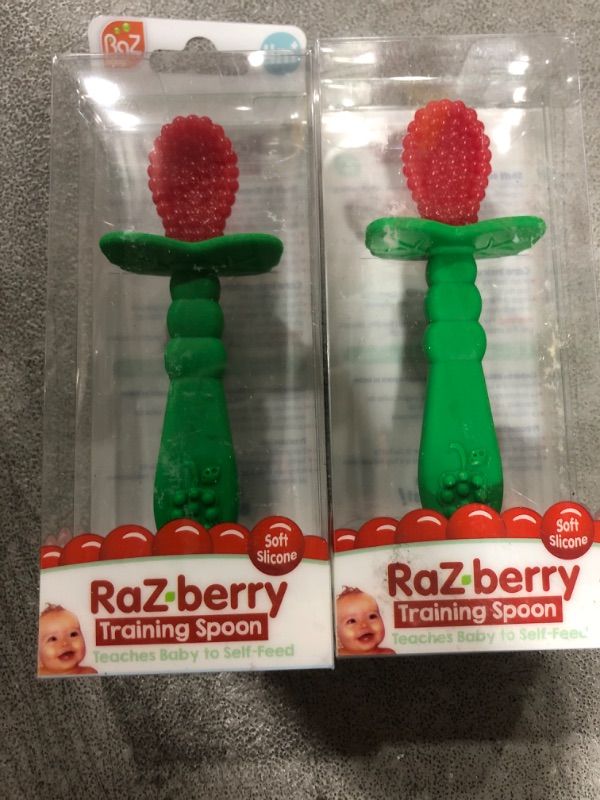 Photo 2 of RaZbaby Raz-Berry Silicone Spoon PACK OF 2