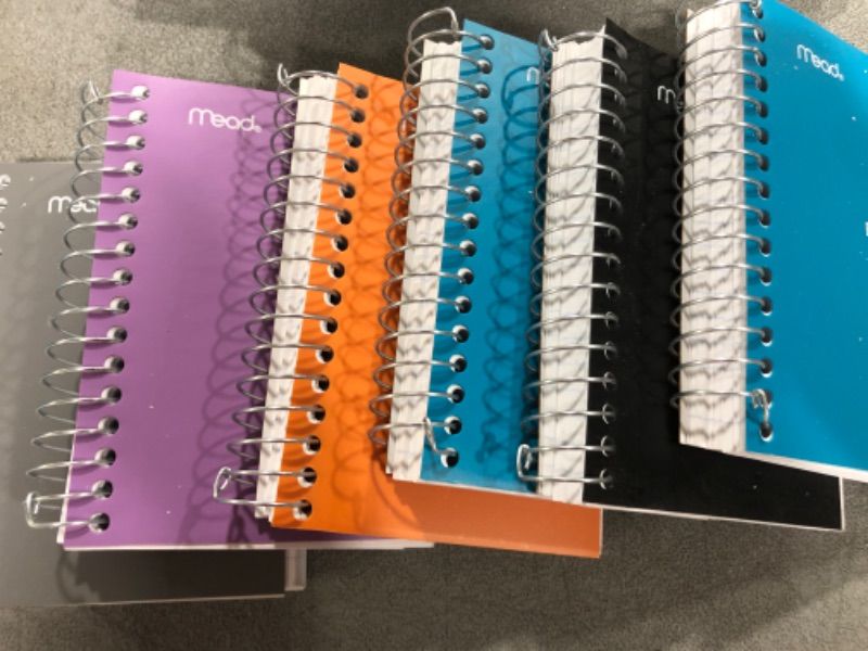 Photo 2 of five star spiral notebook, fat lil' pocket personal notebook, college ruled paper, 200 sheets, 5-1/2" x 3-1/2", assorted colors, 6 pack (38027) COLORS MAY VARY