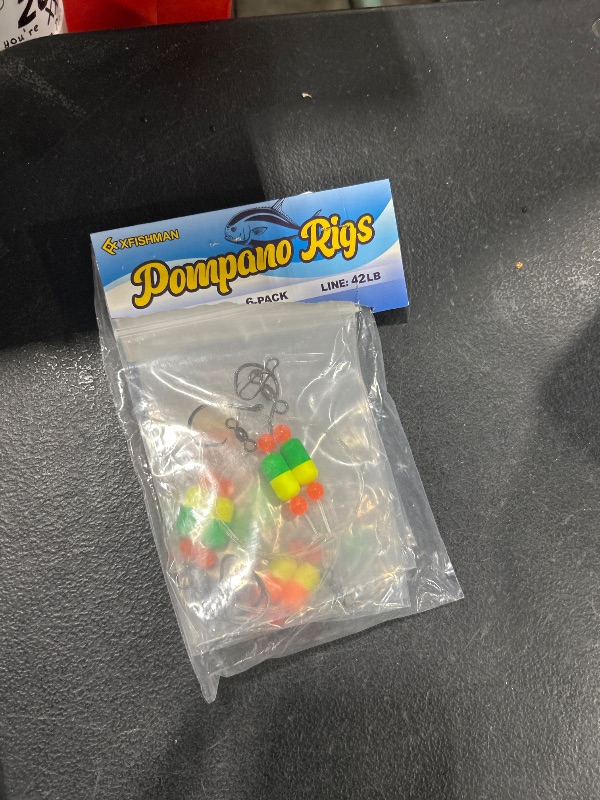 Photo 1 of Pompano-Rigs-for-Surf-Fishing-Saltwater-Gear with Double Circle & Wide Gap Hook-6-Pack Surf Fishing Tackle