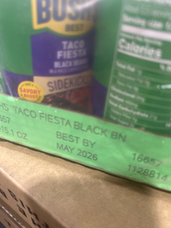 Photo 2 of BUSH'S BEST 15.1 oz Canned Taco Fiesta Black Beans, Source of Plant Based Protein and Fiber, Low Fat, Gluten Free, (Pack of 12)