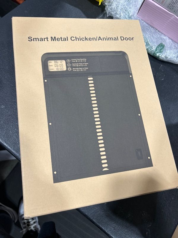 Photo 2 of Automatic Chicken Coop Door Opener: Electric Chicken Door with Timer for Chicken Coops,Aluminum Chicken Coop Accessories (Black)