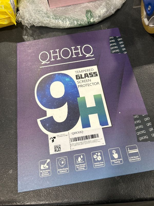 Photo 2 of [2+2 Pack] QHOHQ Tempered Glass Screen Protector for iPad Pro 12.9 2020 4th ? 2021 5th with Camera Lens Protector