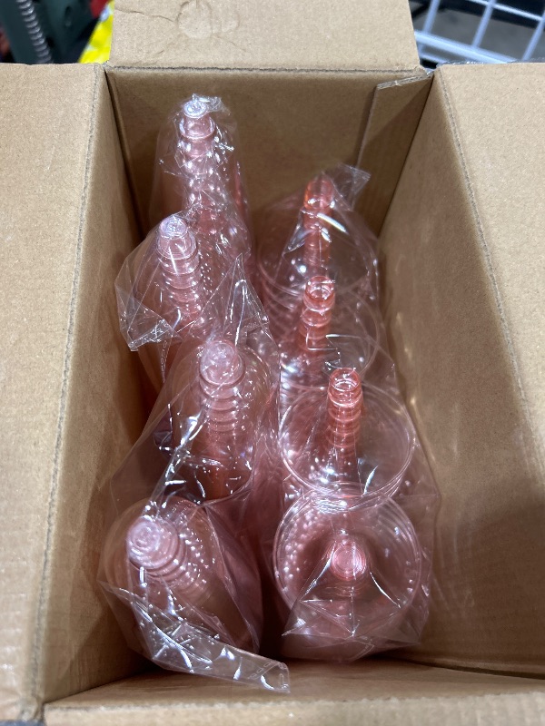 Photo 2 of bUCLA 60 Pack 5OZ Pink Plastic Champagne Flutes Disposable for Mother's Day, Weddings and Parties